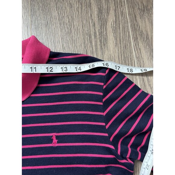 Ralph Lauren Golf Womens Long Sleeve Polo Shirt Stripe Pink Small Preppy Resort - Picture 7 of 11